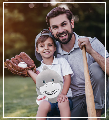 SNUG-MOOSHIES PLUSH - SHARK 10" with Baseball Plush