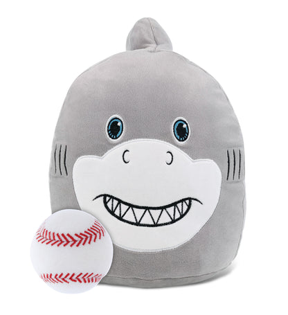 SNUG-MOOSHIES PLUSH - SHARK 10" with Baseball Plush