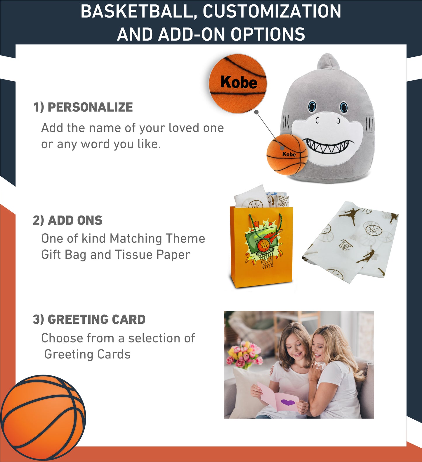 SNUG-MOOSHIES PLUSH - SHARK 10" with Basketball Plush