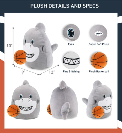 SNUG-MOOSHIES PLUSH - SHARK 10" with Basketball Plush