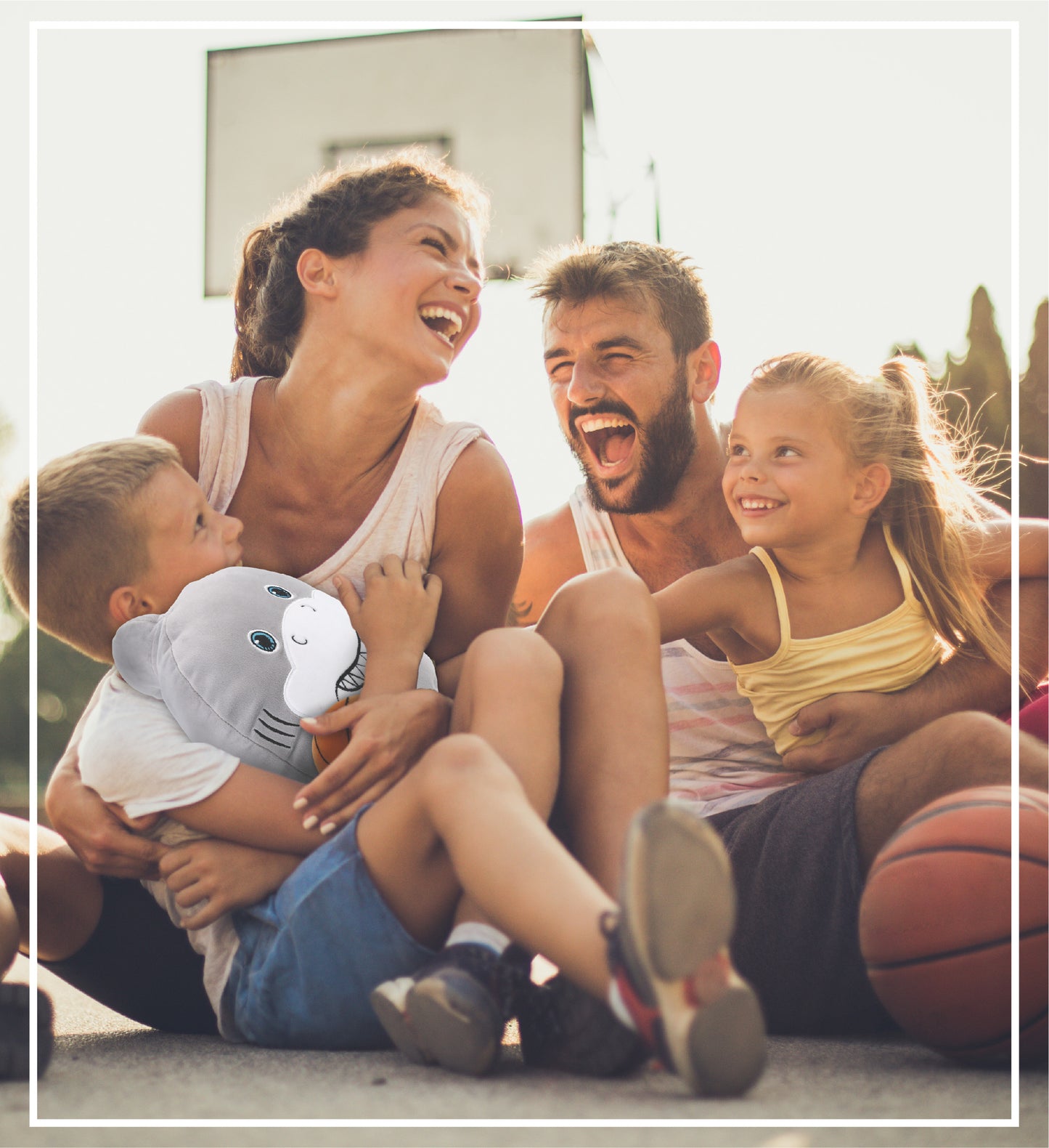 SNUG-MOOSHIES PLUSH - SHARK 10" with Basketball Plush