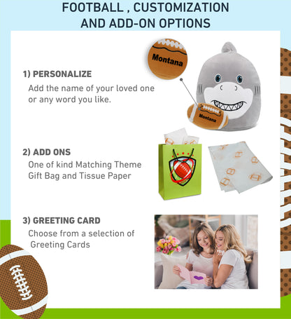 SNUG-MOOSHIES PLUSH - SHARK 10" with Football Plush