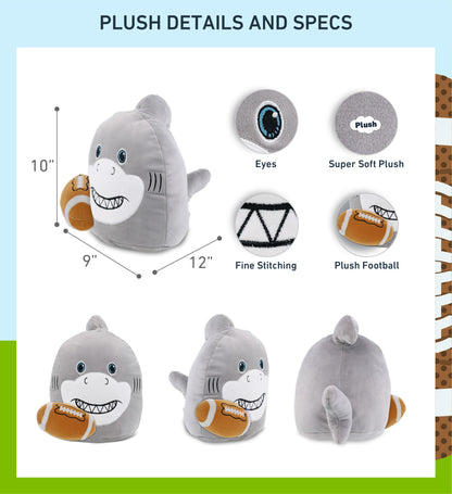 SNUG-MOOSHIES PLUSH - SHARK 10" with Football Plush