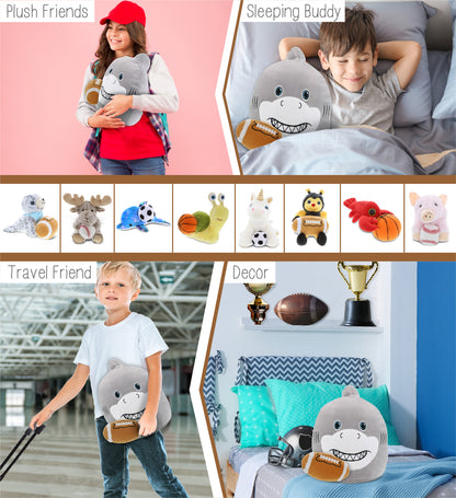 SNUG-MOOSHIES PLUSH - SHARK 10" with Football Plush