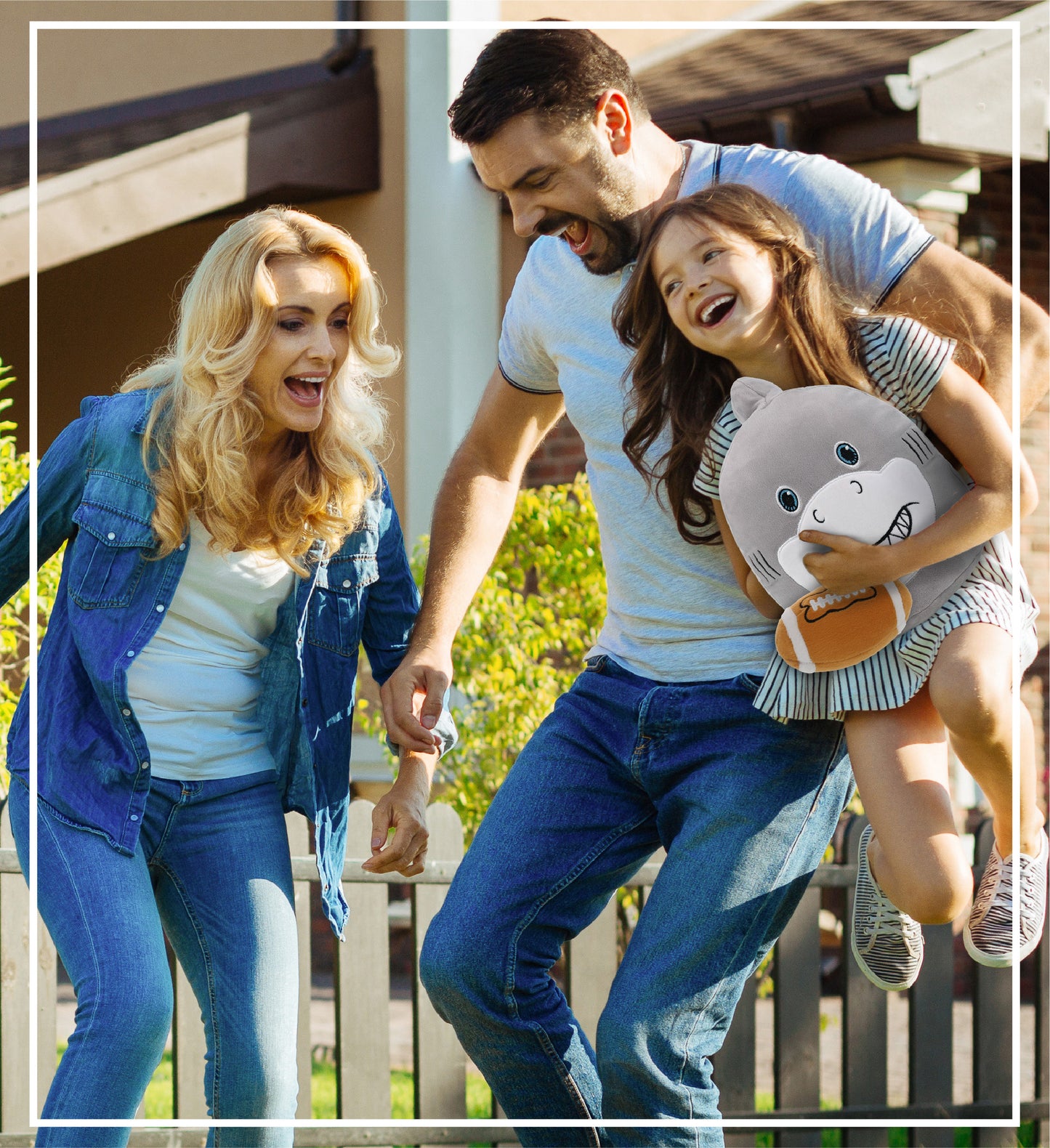 SNUG-MOOSHIES PLUSH - SHARK 10" with Football Plush