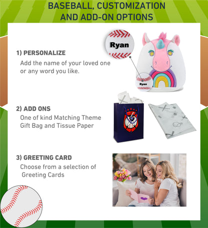SNUG-MOOSHIES PLUSH - UNICORN 10" with Baseball Plush