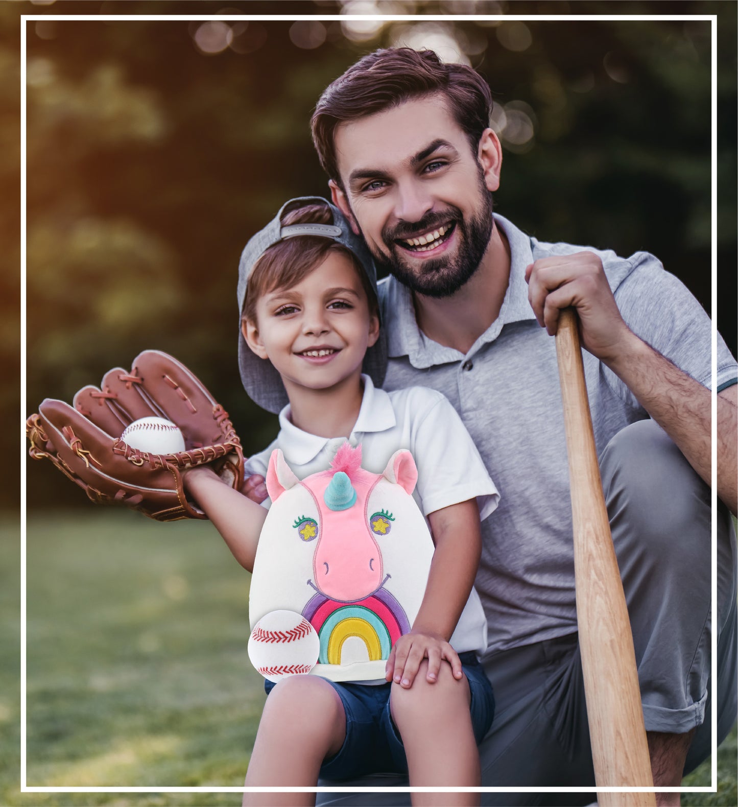 SNUG-MOOSHIES PLUSH - UNICORN 10" with Baseball Plush