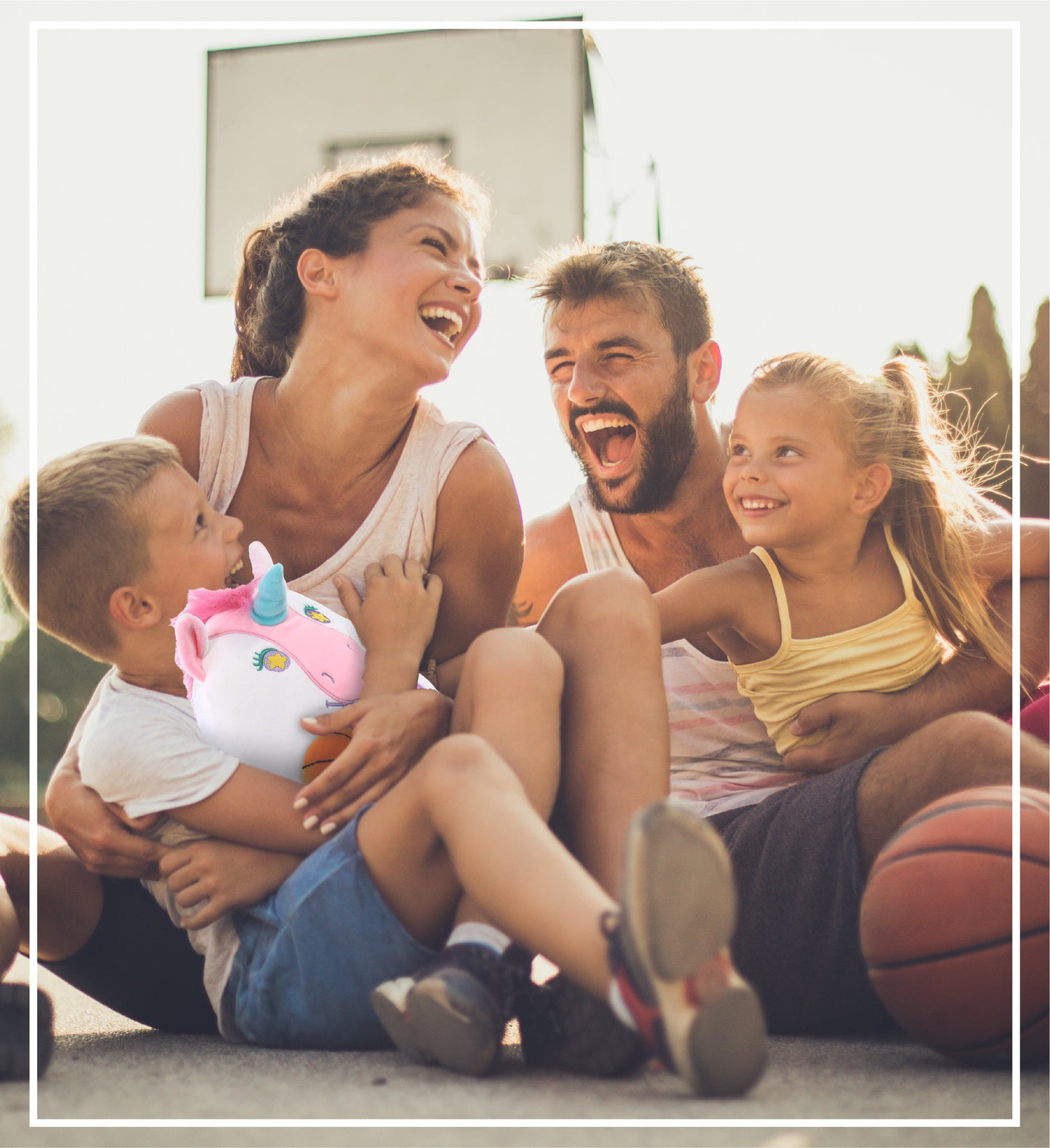 SNUG-MOOSHIES PLUSH - UNICORN 10" with Basketball Plush