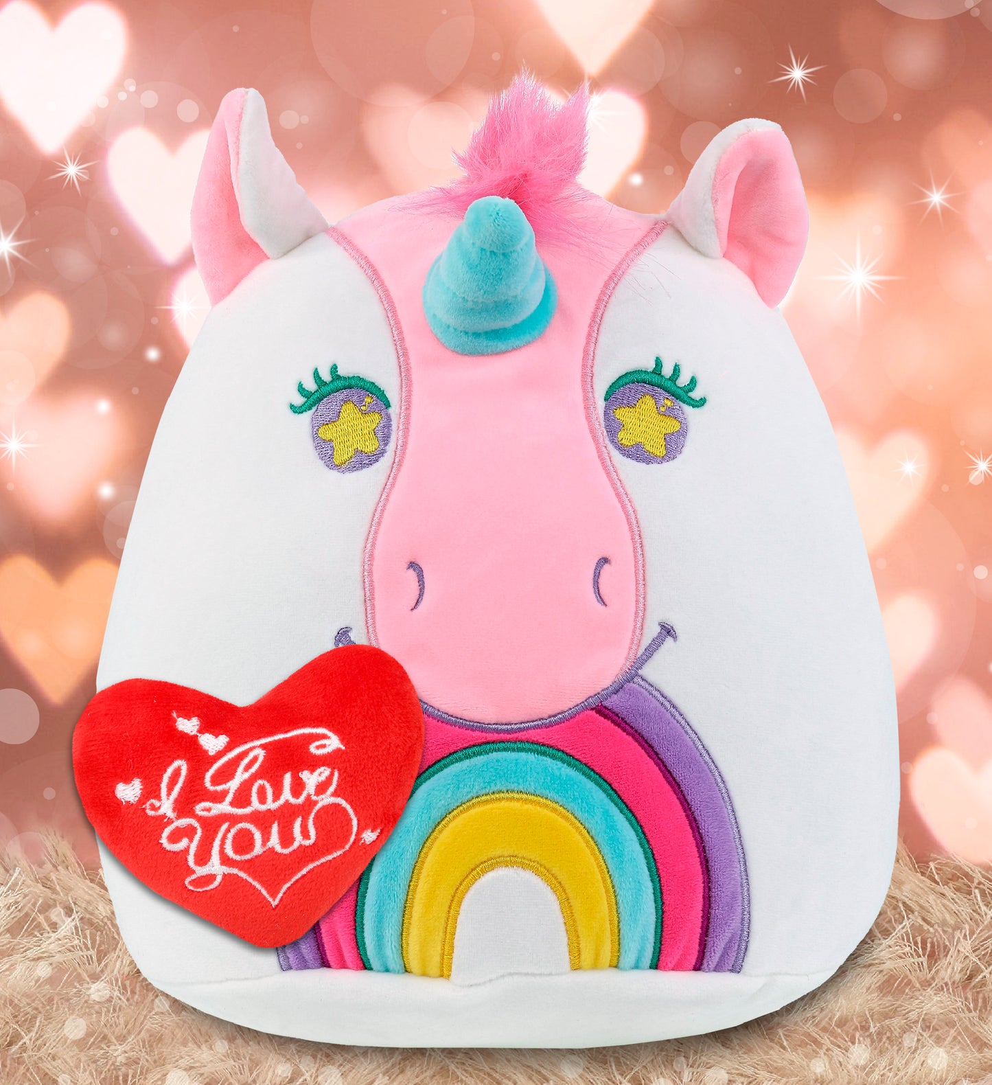 PLUSH I LOVE YOU RED HEART - SNUG-MOOSHIES PLUSH - UNICORN 10"