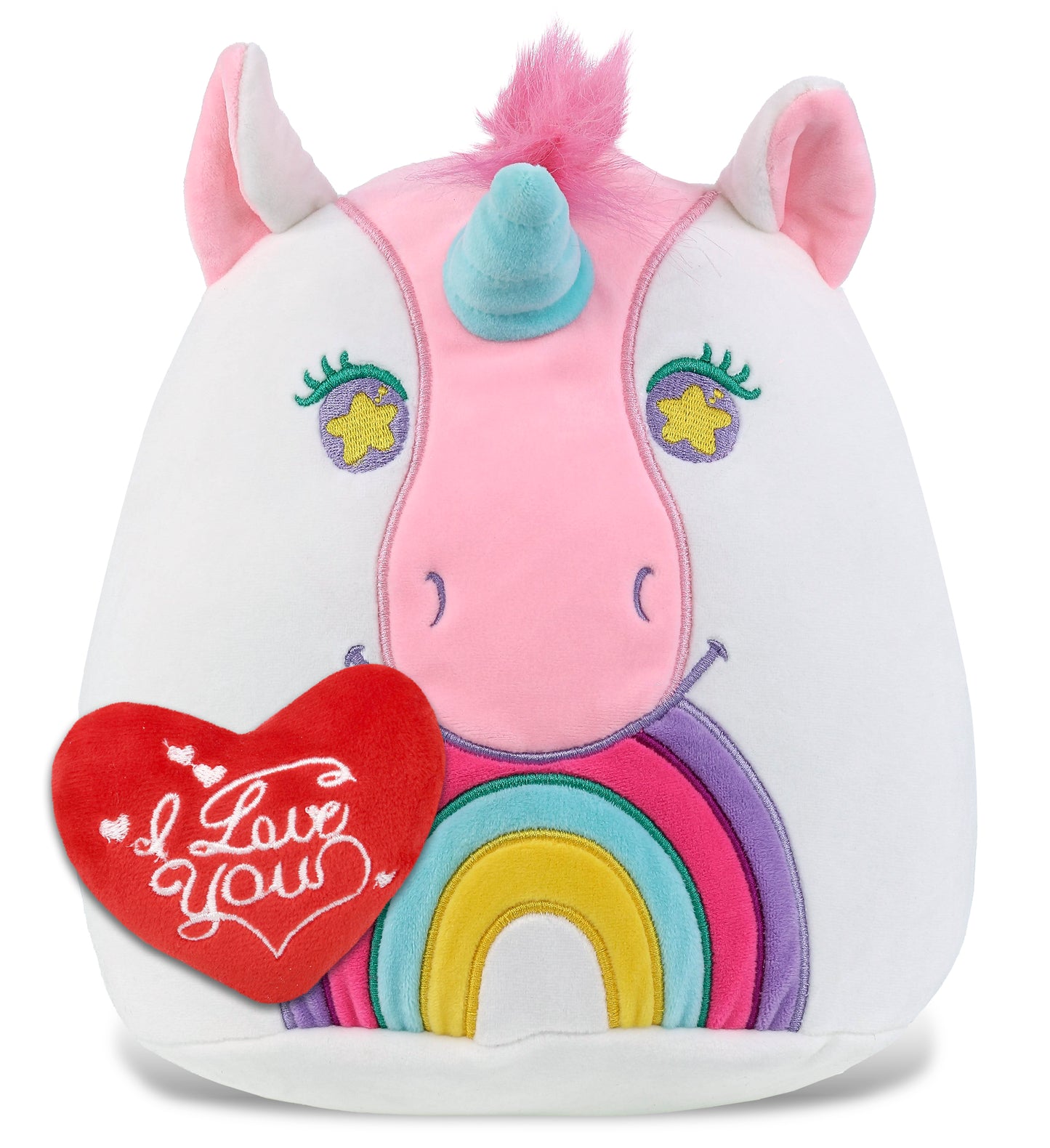 PLUSH I LOVE YOU RED HEART - SNUG-MOOSHIES PLUSH - UNICORN 10"