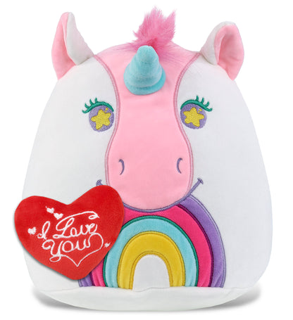 PLUSH I LOVE YOU RED HEART - SNUG-MOOSHIES PLUSH - UNICORN 10"