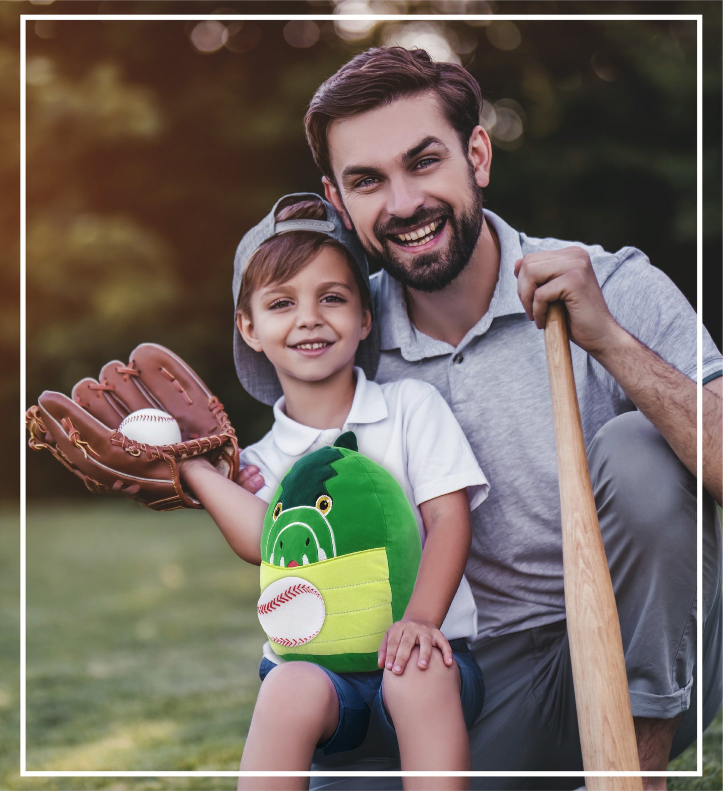 SNUG-MOOSHIES PLUSH - ALLIGATOR 10" with Baseball Plush