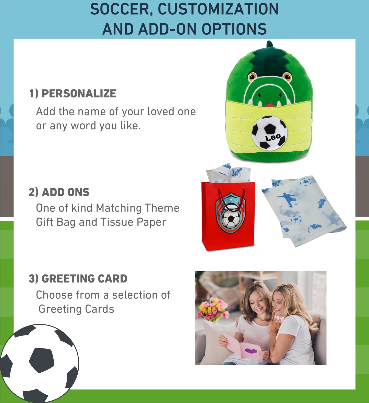 SNUG-MOOSHIES PLUSH - ALLIGATOR 10" with Soccer Plush