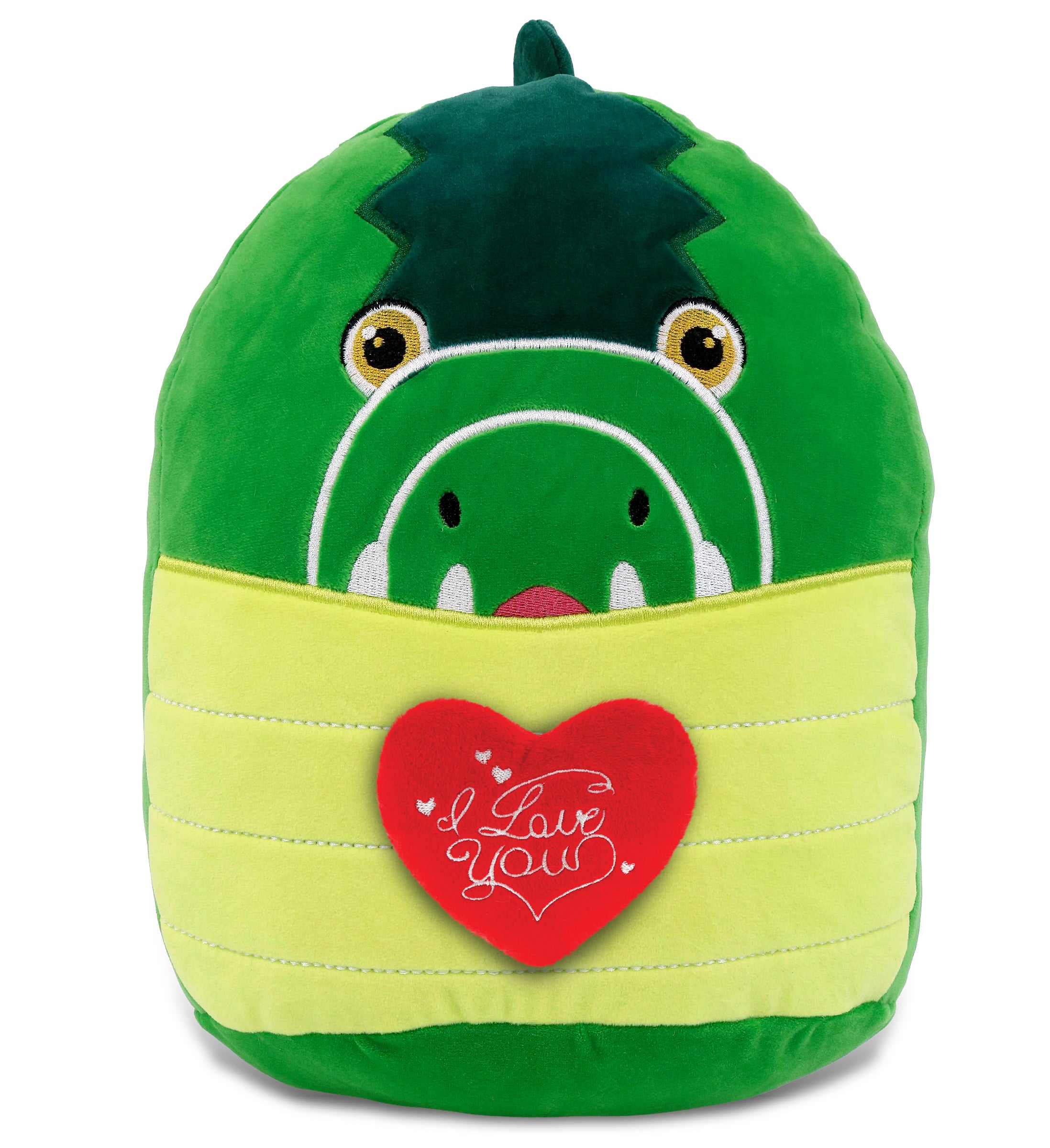 PLUSH I LOVE YOU RED HEART - SNUG-MOOSHIES PLUSH - ALLIGATOR 10"