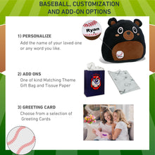 SNUG-MOOSHIES PLUSH - BLACK BEAR 17" with Baseball Plush