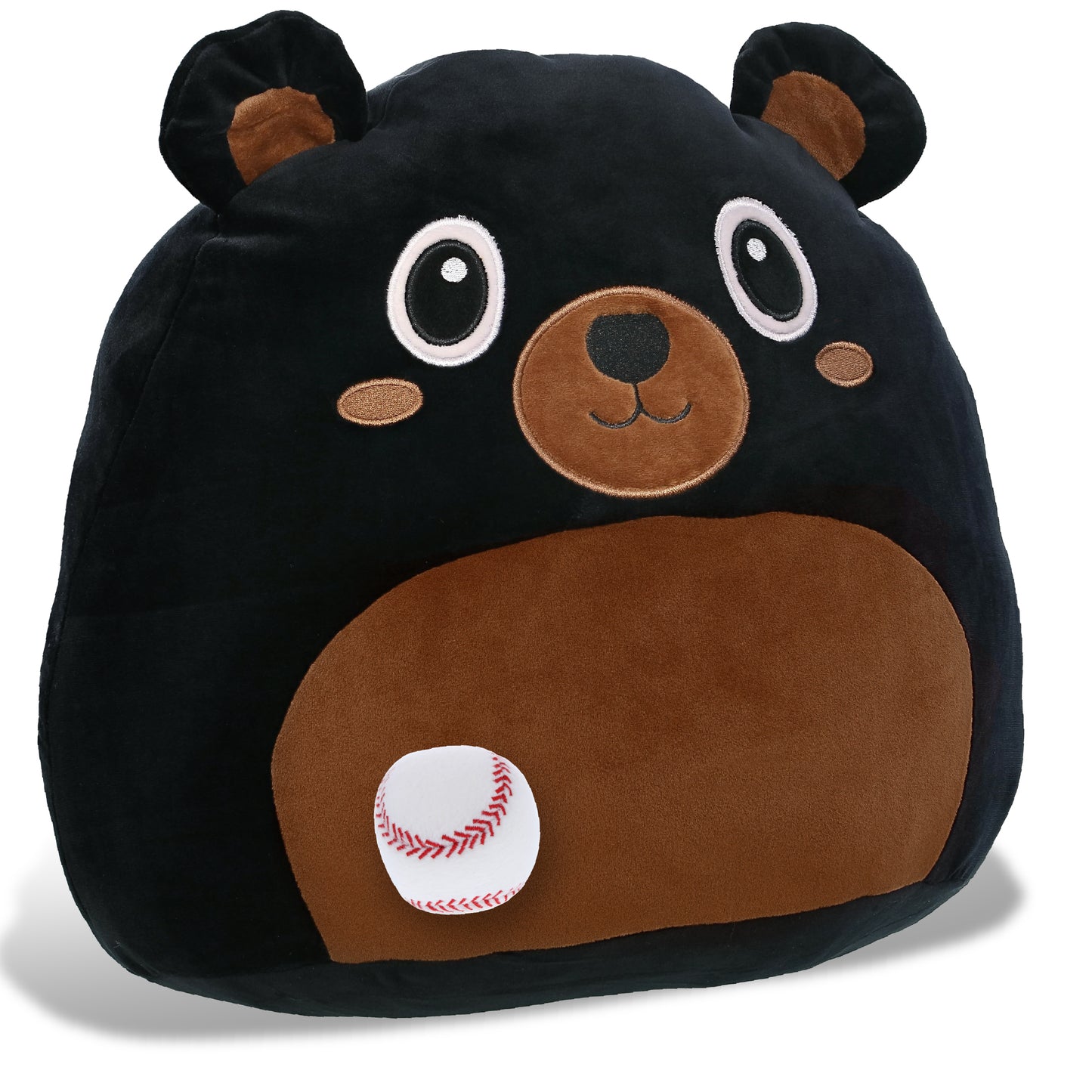 SNUG-MOOSHIES PLUSH - BLACK BEAR 17" with Baseball Plush