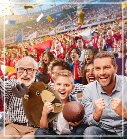 SNUG-MOOSHIES PLUSH - MOOSE 17" with Football Plush