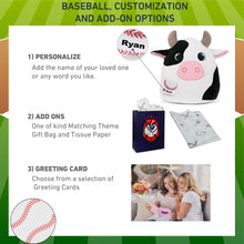 SNUG-MOOSHIES PLUSH - COW 17" with Baseball Plush