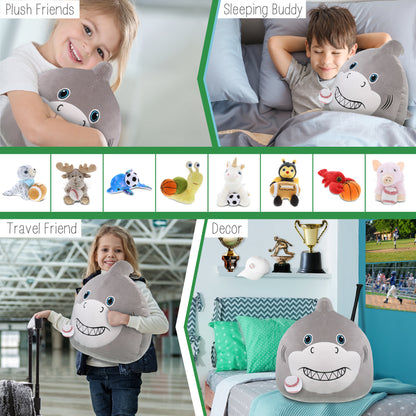 SNUG-MOOSHIES PLUSH - SHARK 17" with Baseball Plush