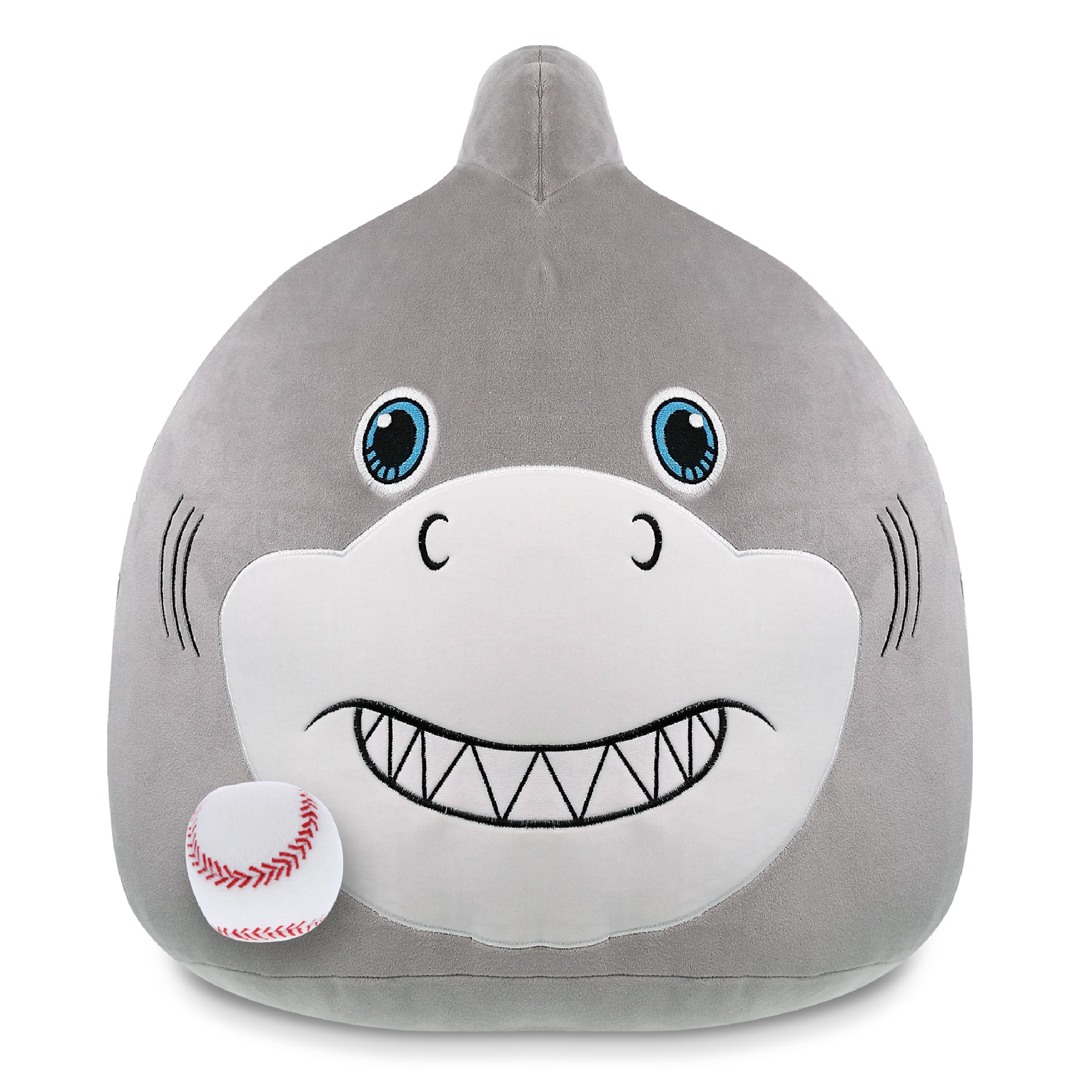 SNUG-MOOSHIES PLUSH - SHARK 17" with Baseball Plush