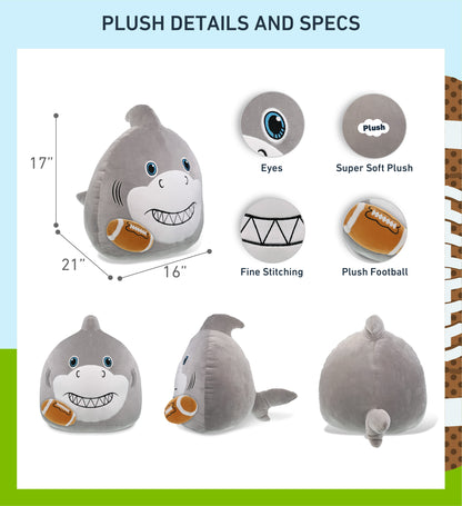 SNUG-MOOSHIES PLUSH - SHARK 17" with Football Plush