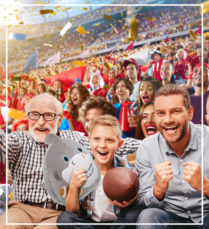 SNUG-MOOSHIES PLUSH - SHARK 17" with Football Plush