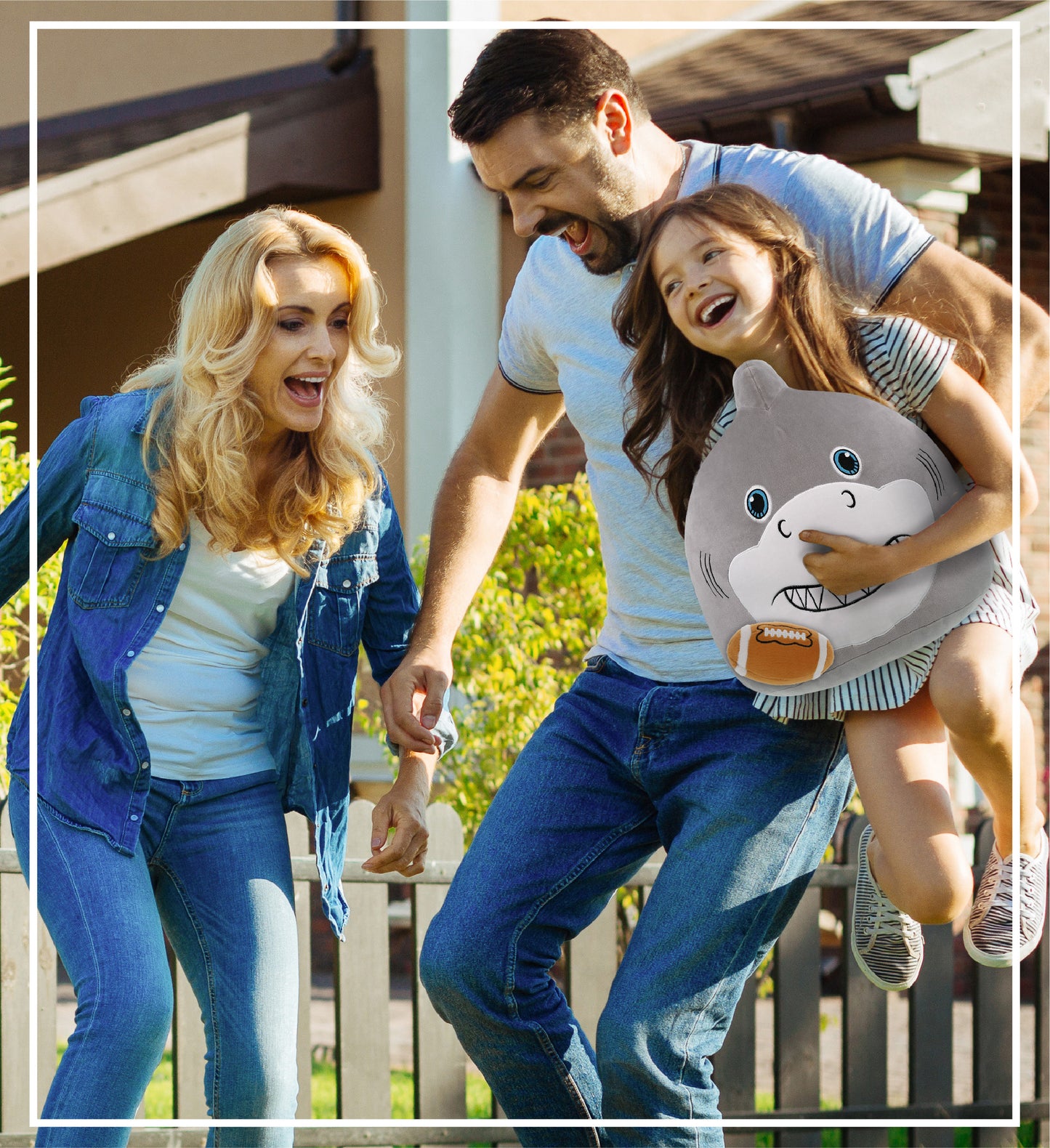 SNUG-MOOSHIES PLUSH - SHARK 17" with Football Plush