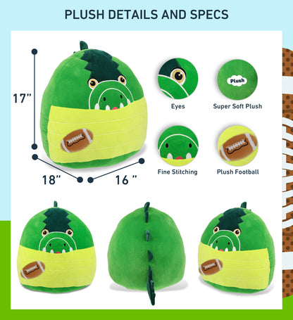 SNUG-MOOSHIES PLUSH - ALLIGATOR 17" with Football Plush