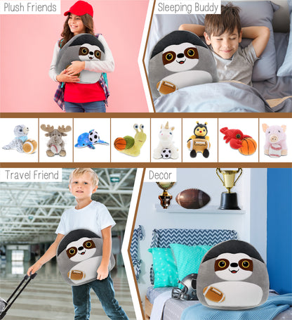 SNUG-MOOSHIES PLUSH - SLOTH 17" with Football Plush