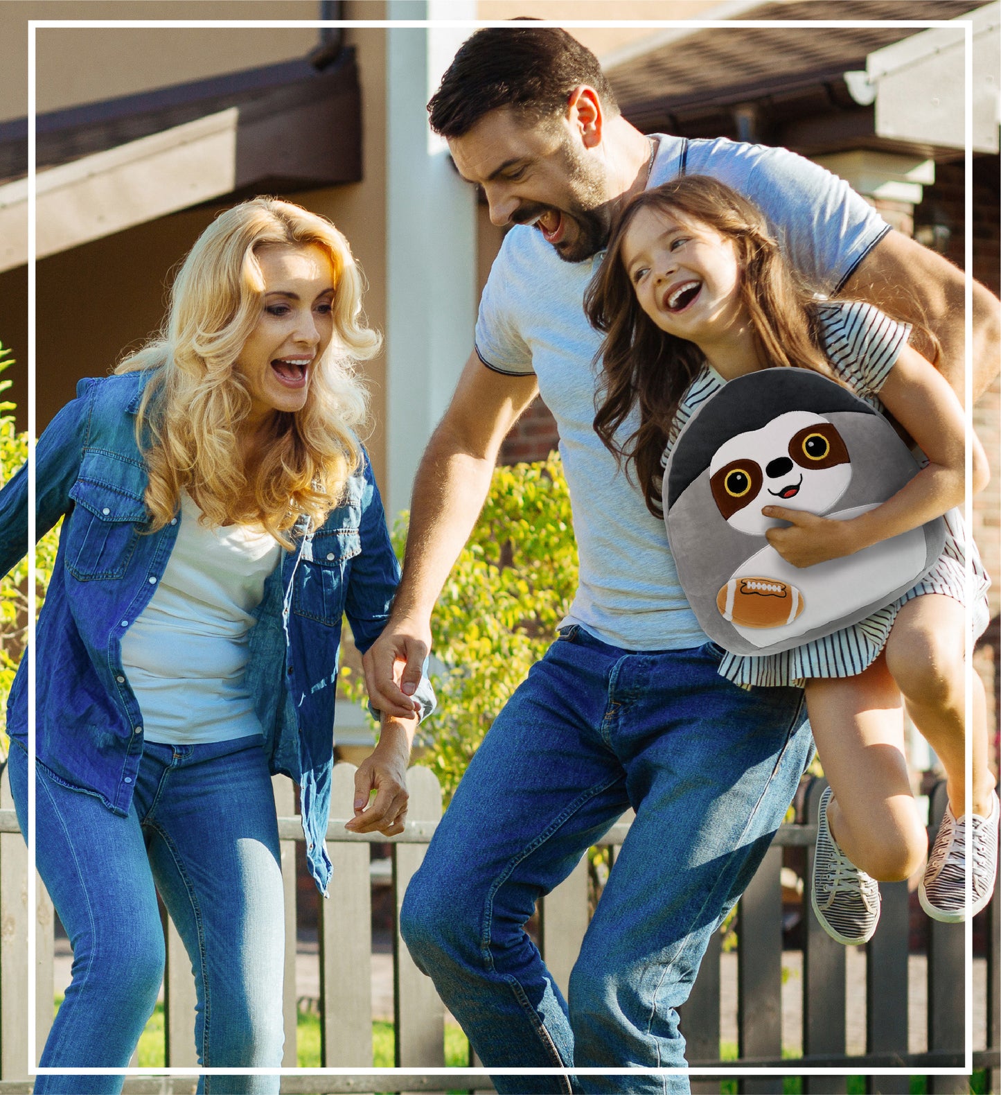 SNUG-MOOSHIES PLUSH - SLOTH 17" with Football Plush