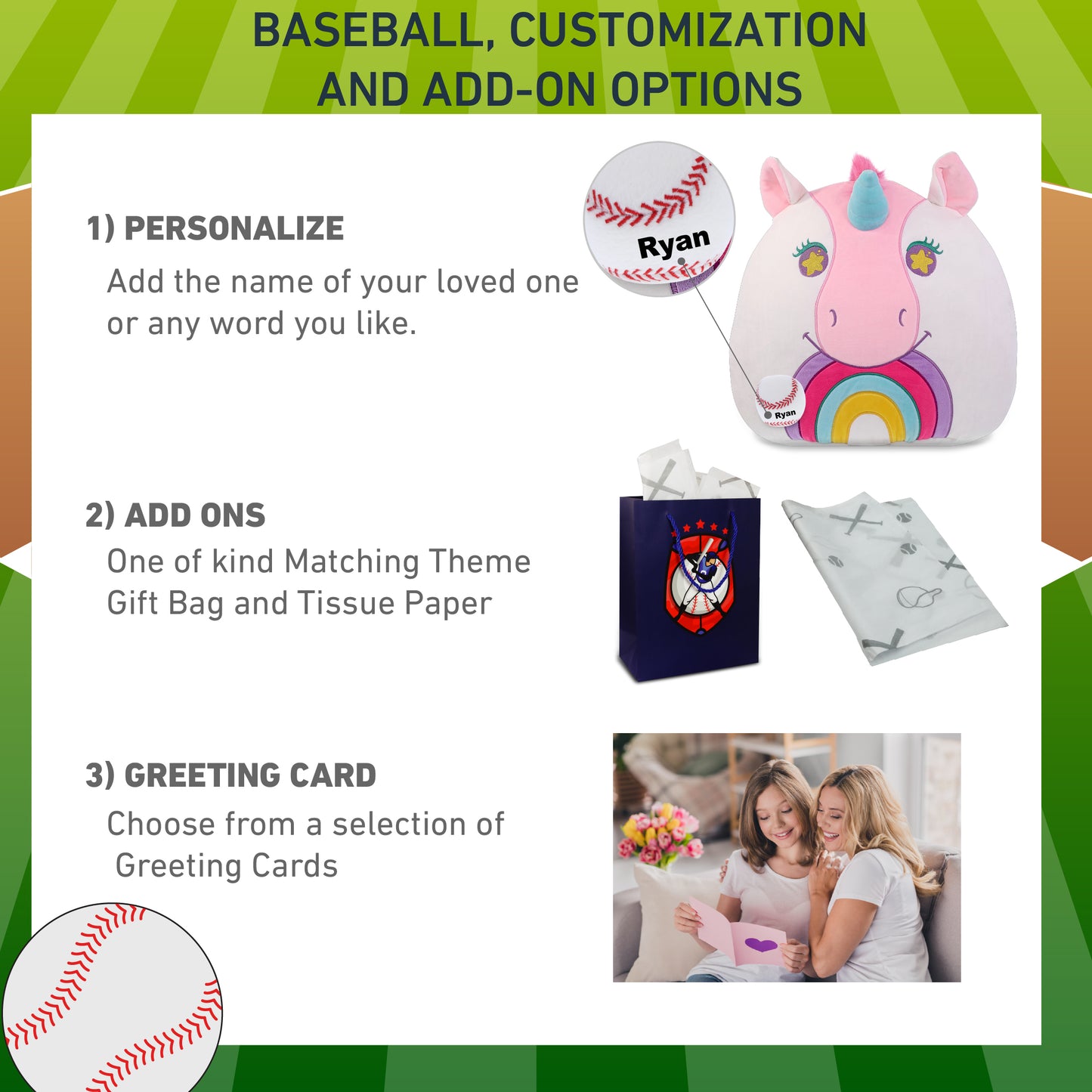 SNUG-MOOSHIES PLUSH - UNICORN 17" with Baseball Plush