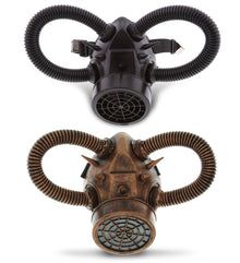 Black & Copper Gas Masks - Set of 2