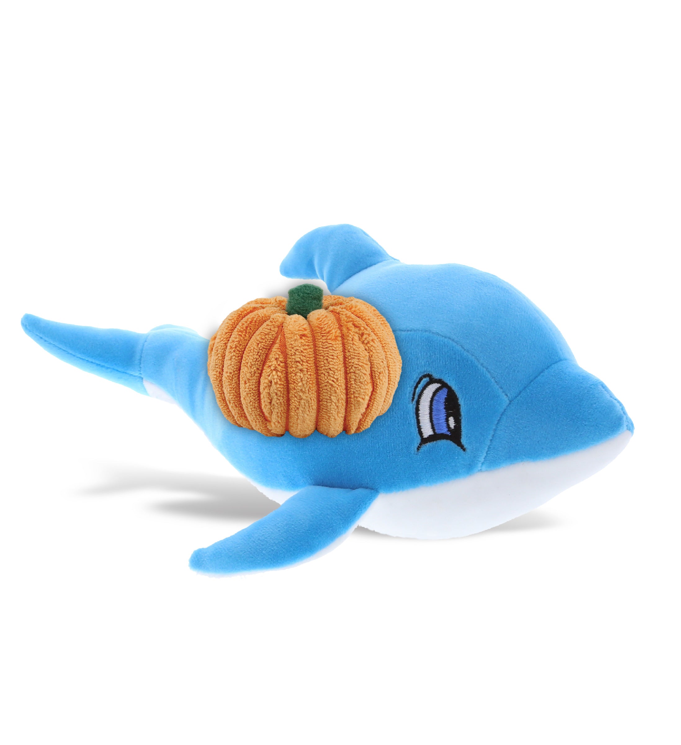 PLUSH PUMPKIN - BABY SOFT PLUSH - BLUE DOLPHIN