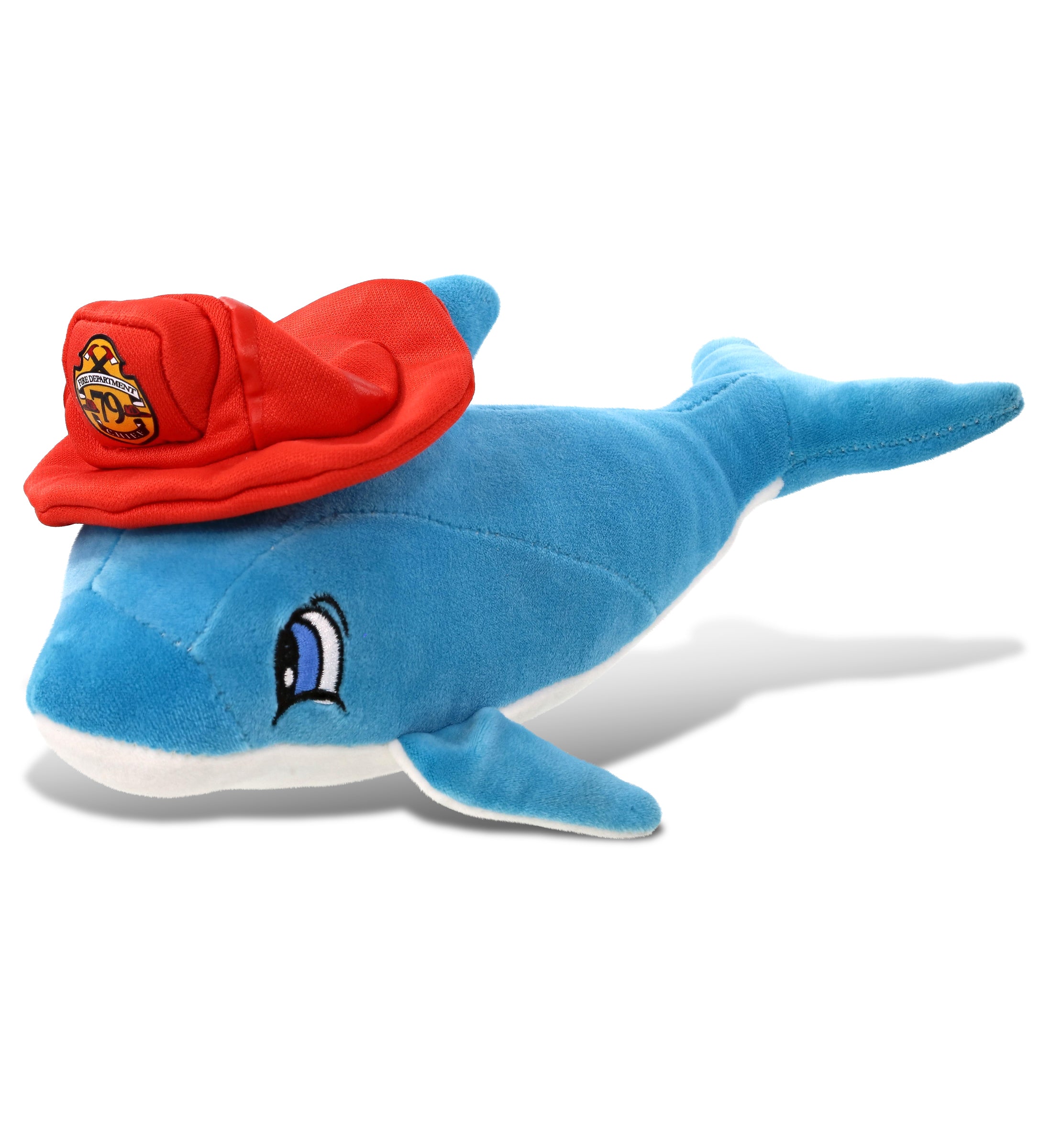 PLUSH FIREMAN - BABY SOFT PLUSH - BLUE DOLPHIN