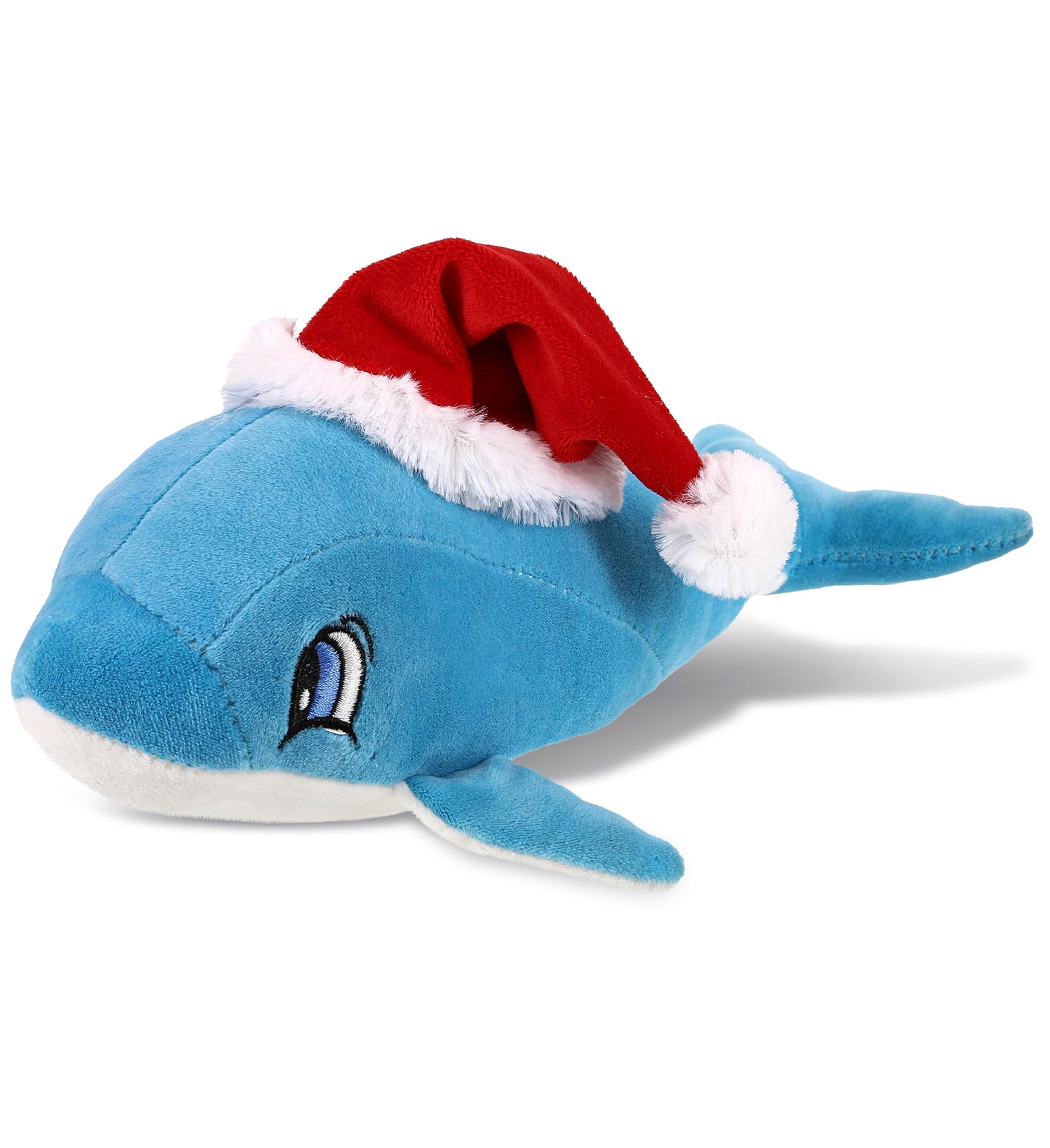 PLUSH SANTA - BABY SOFT PLUSH - BLUE DOLPHIN