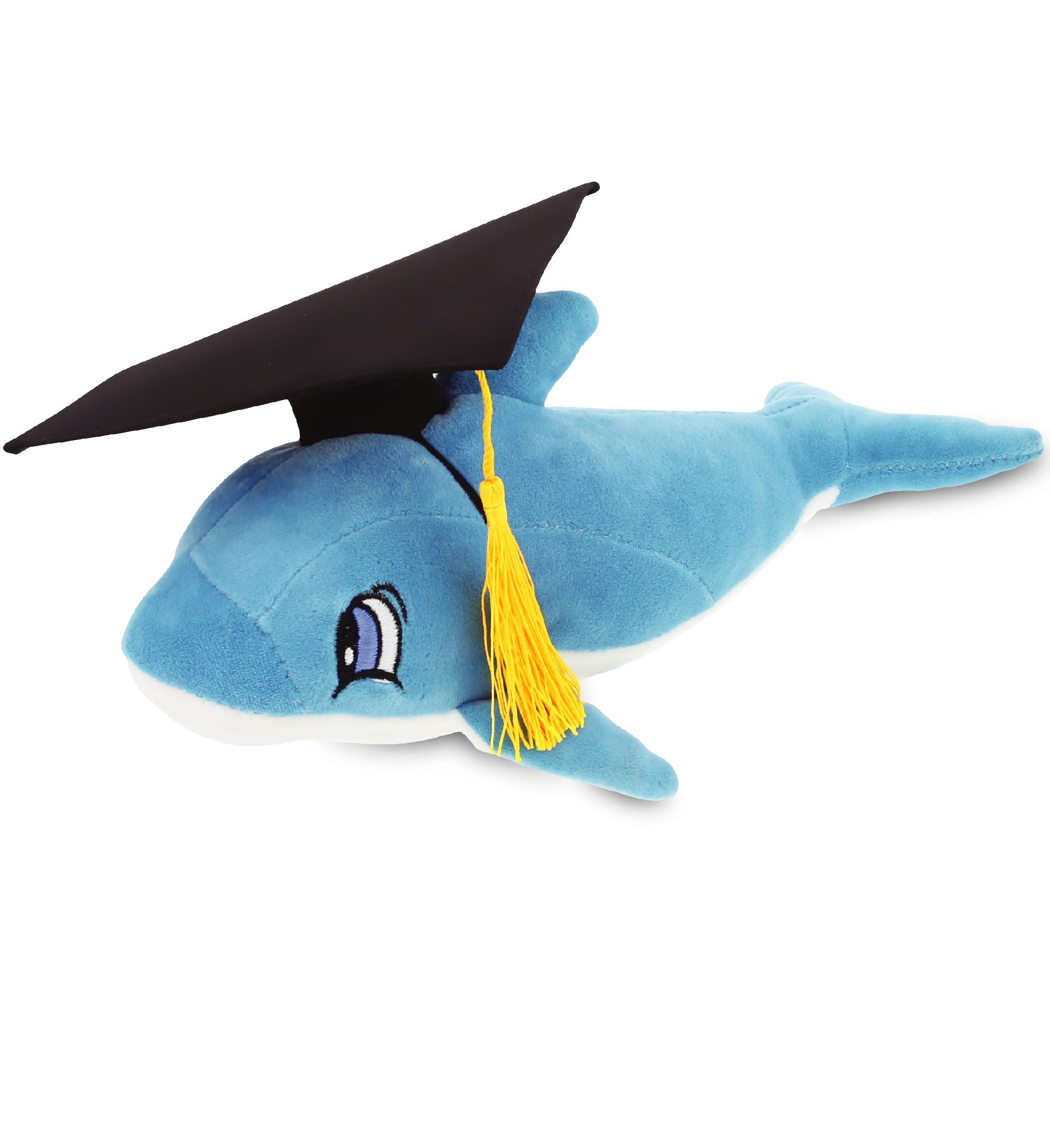 PLUSH GRADUATION - BABY SOFT PLUSH - BLUE DOLPHIN