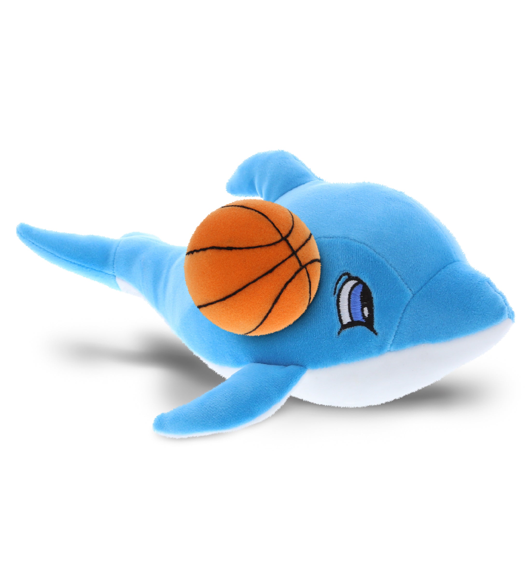 PLUSH BASKETBALL - BABY SOFT PLUSH - BLUE DOLPHIN