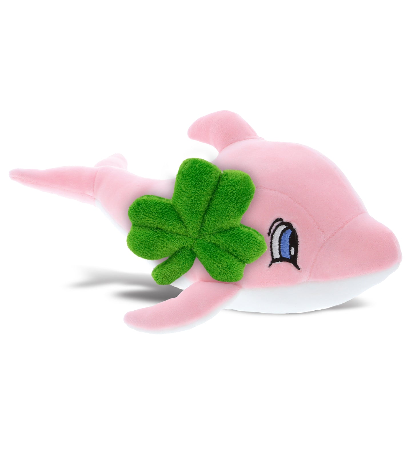 PLUSH SHAMROCK - BABY SOFT PLUSH - PINK DOLPHIN