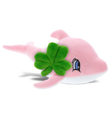 PLUSH SHAMROCK - BABY SOFT PLUSH - PINK DOLPHIN