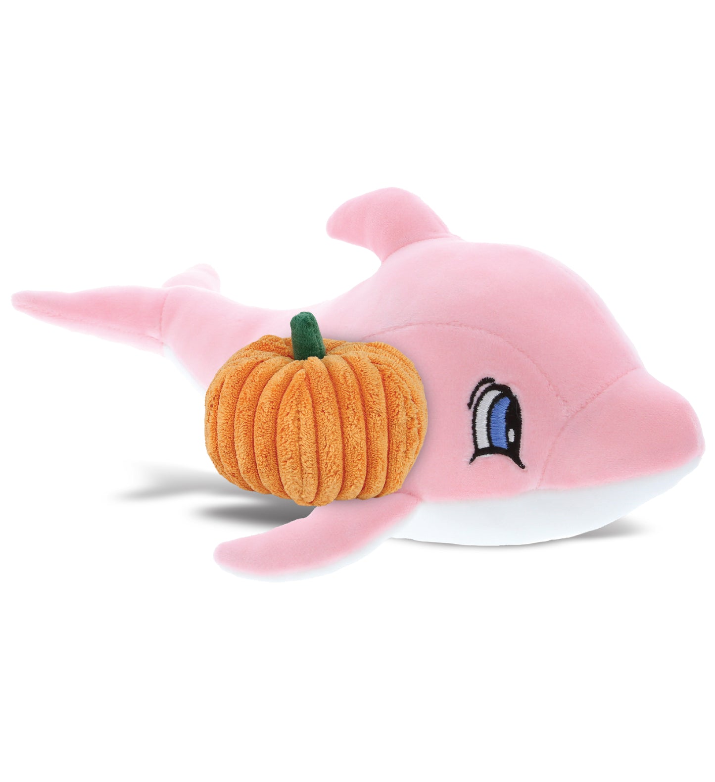PLUSH PUMPKIN - BABY SOFT PLUSH - PINK DOLPHIN