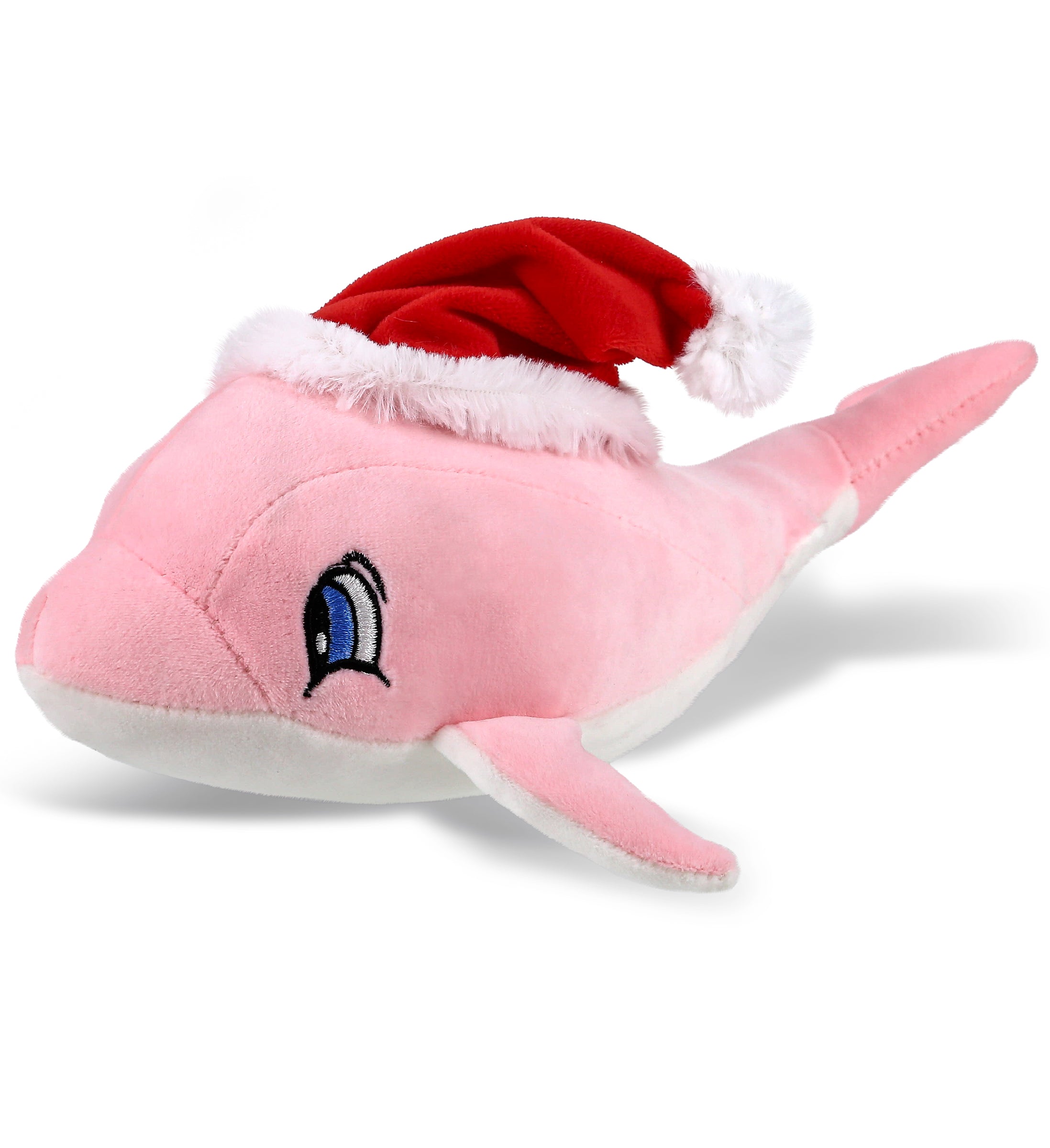 PLUSH SANTA - BABY SOFT PLUSH - PINK DOLPHIN
