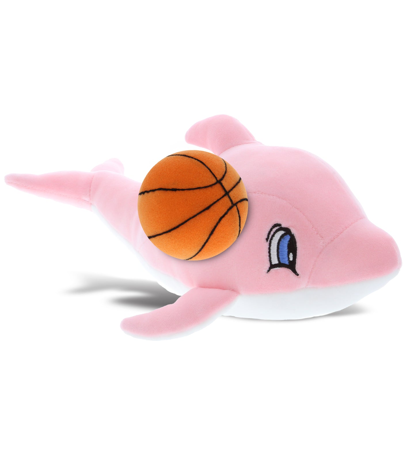 PLUSH BASKETBALL - BABY SOFT PLUSH - PINK DOLPHIN
