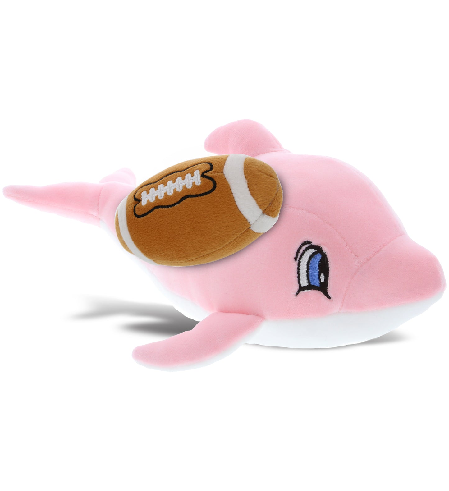 PLUSH FOOTBALL - BABY SOFT PLUSH - PINK DOLPHIN