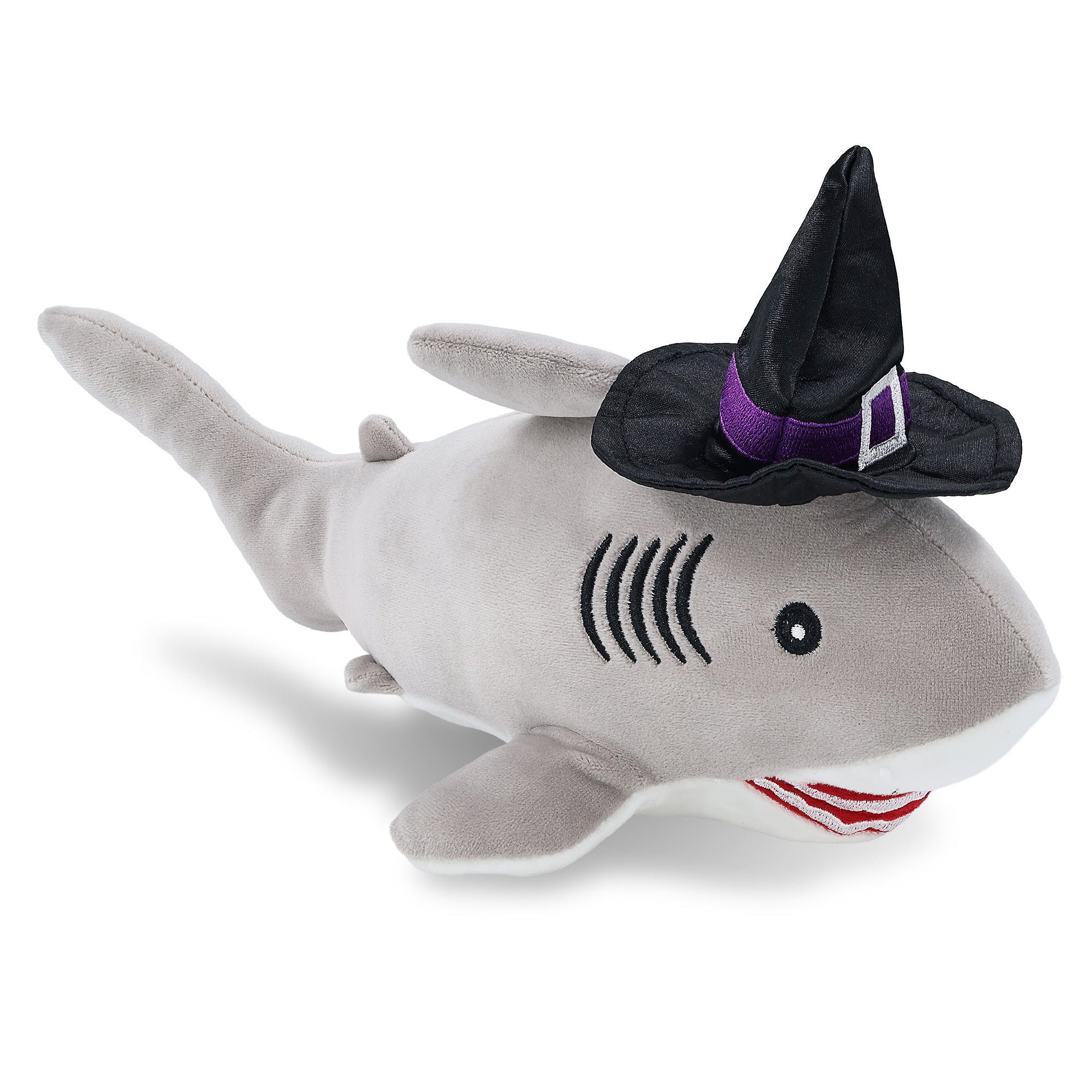 BABY SOFT PLUSH - GREY SHARK WITH WITCH DRESS UP