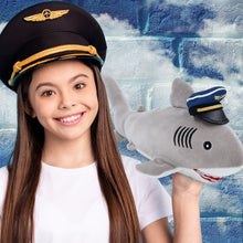 BABY SOFT PLUSH - GREY SHARK WITH PILOT DRESS UP