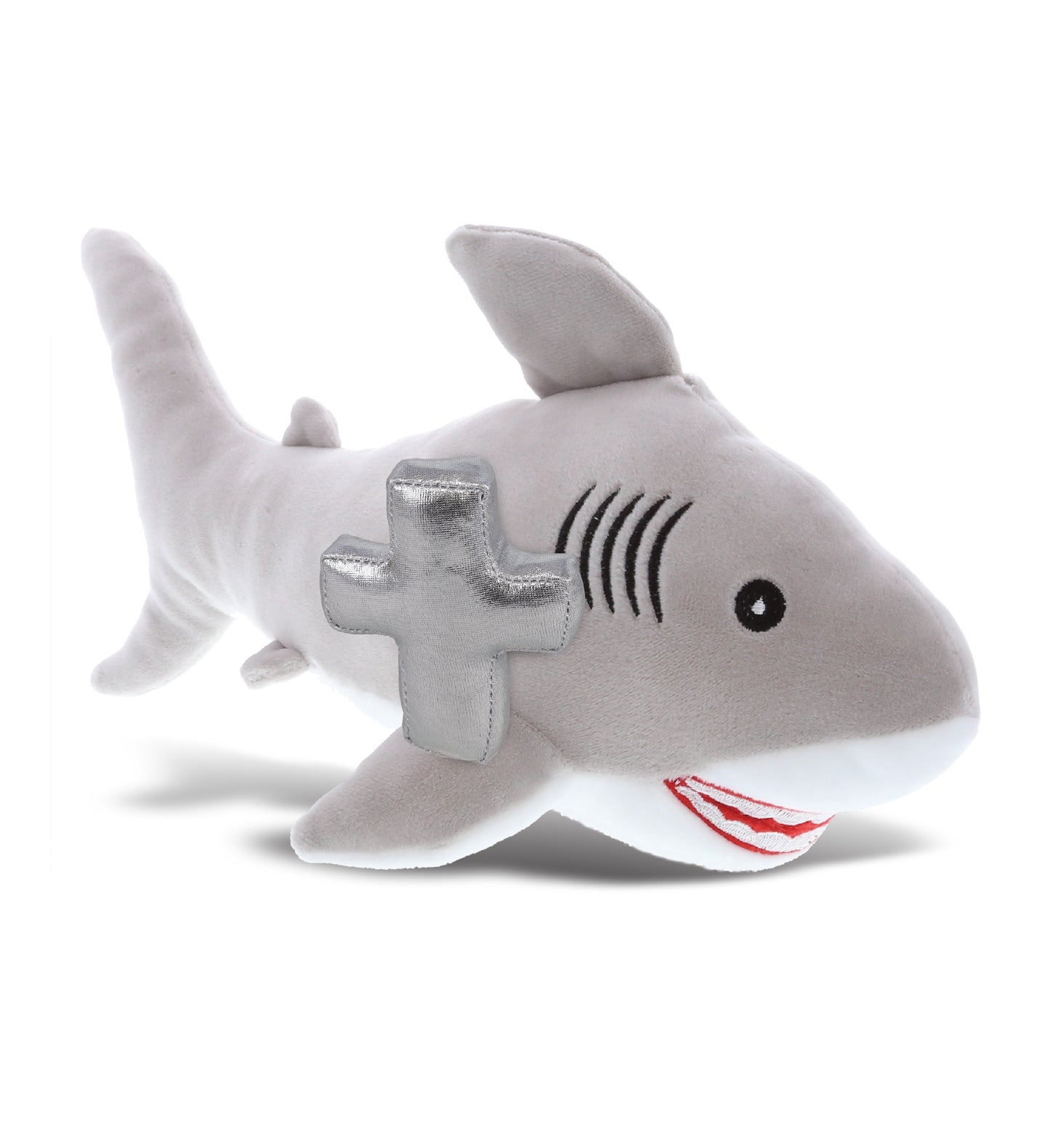 PLUSH CROSS - BABY SOFT PLUSH - GREY SHARK
