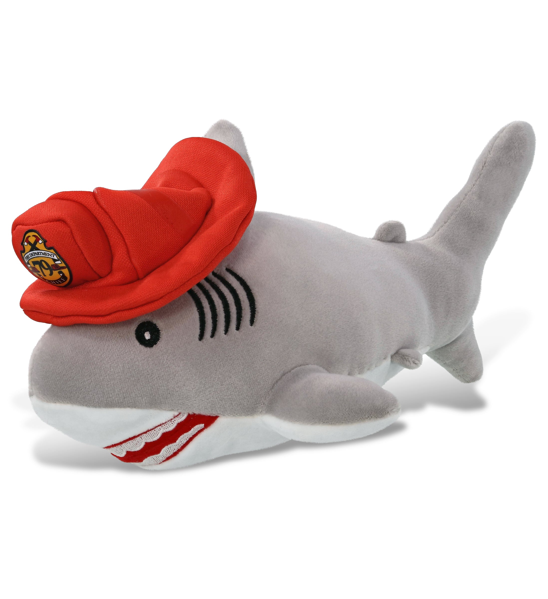PLUSH FIREMAN - BABY SOFT PLUSH - GREY SHARK