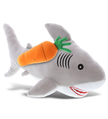 DolliBu Happy Easter Baby Soft Plush Grey Shark with Carrot Plush - 6.5 Inches