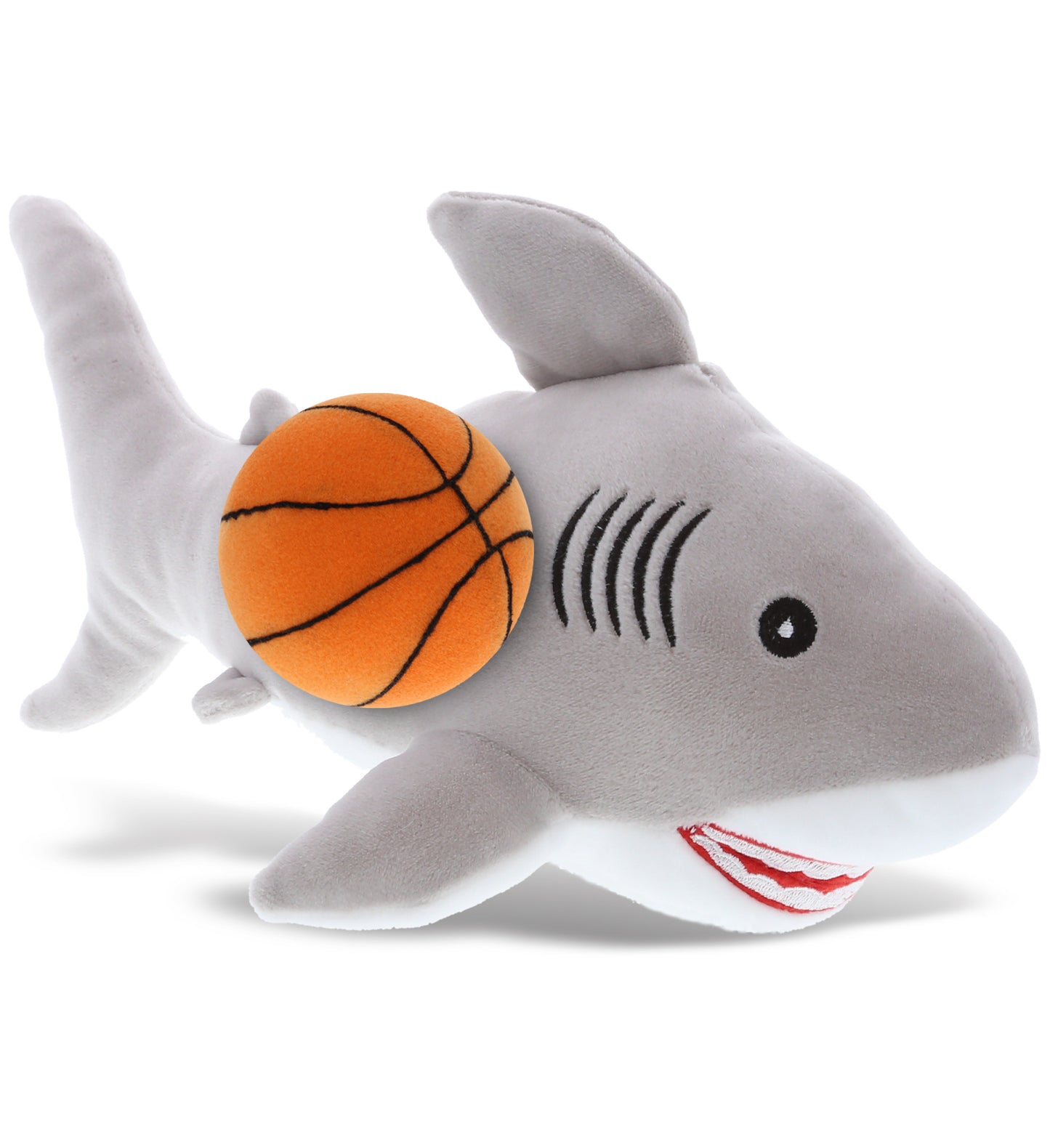 PLUSH BASKETBALL - BABY SOFT PLUSH - GREY SHARK