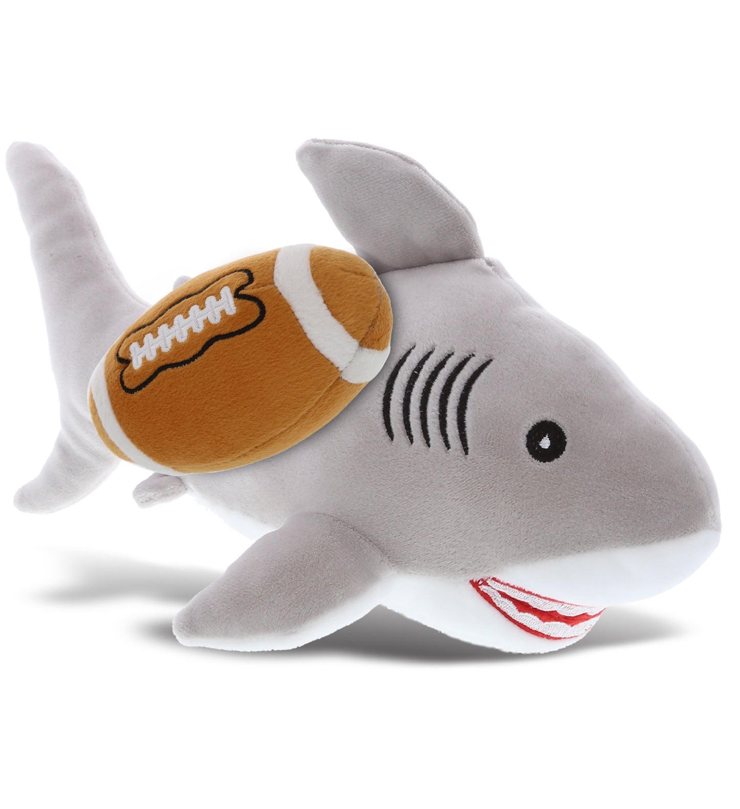 PLUSH FOOTBALL - BABY SOFT PLUSH - GREY SHARK